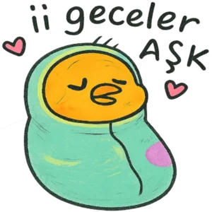 Aşko Kuşko Türkçe aşk stickerları Vol.2 – romantik, komik ve indirilebilir WhatsApp ve Telegram çıkartma paketi