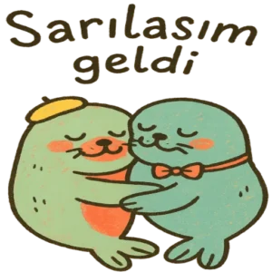 Aşko Kuşko Türkçe aşk stickerları Vol.13 – romantik, komik ve indirilebilir WhatsApp ve Telegram çıkartma paketi